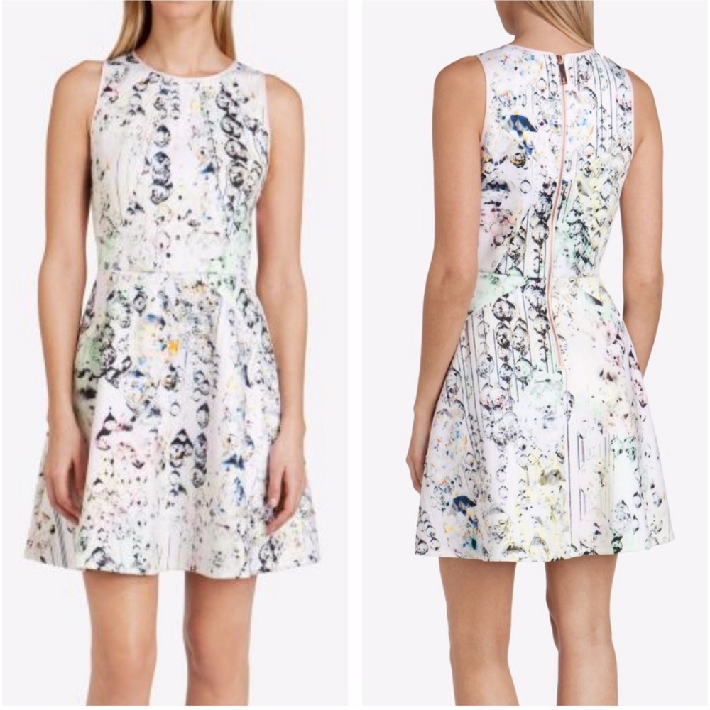 TED BAKER | Sapira Synthetic Crystal Droplets Skater Dress